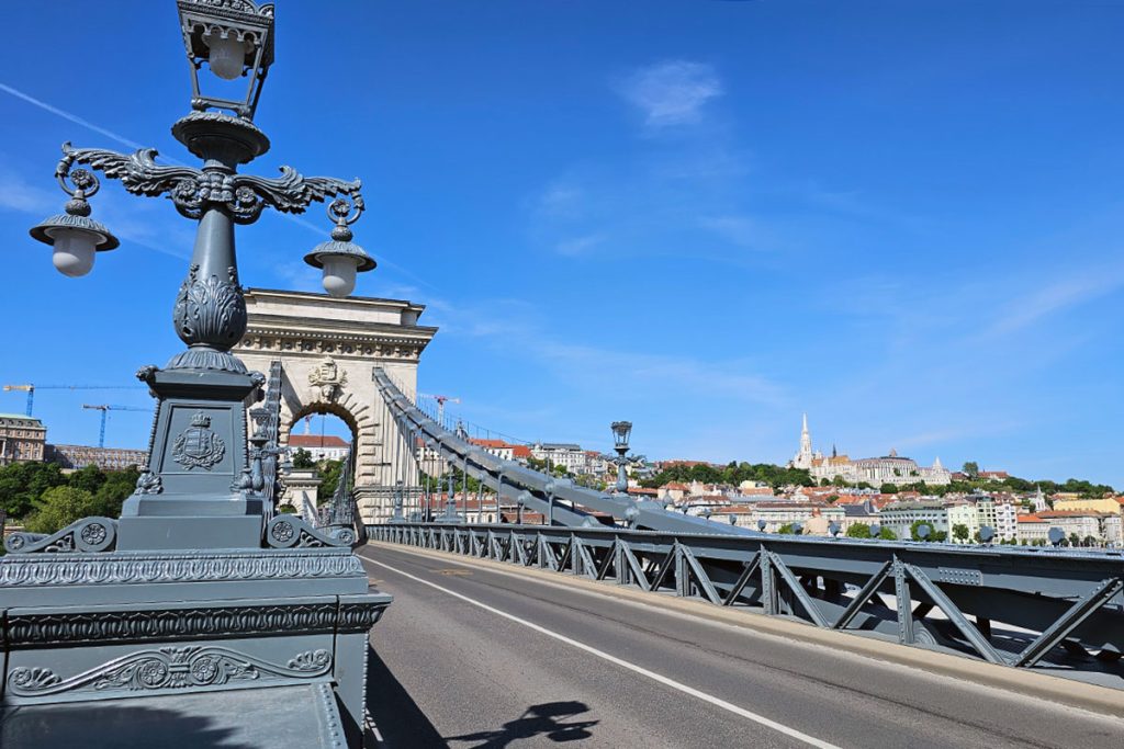 Széchenyi Chain Bridge with the Fisherman's Bastion in the background