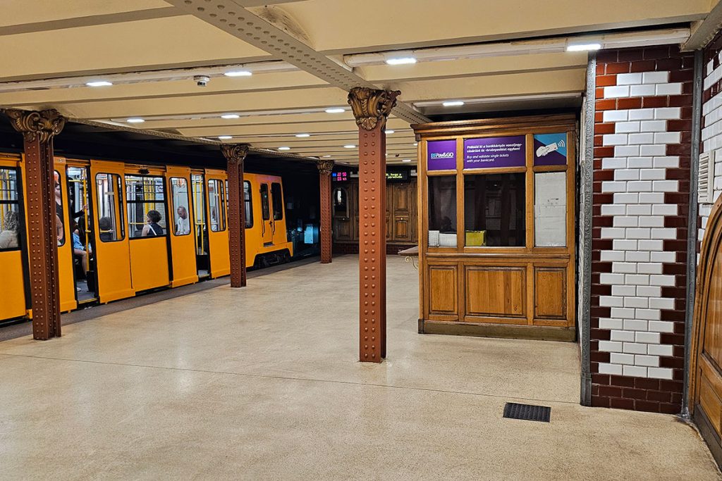 The historic M1 metro line in Budapest