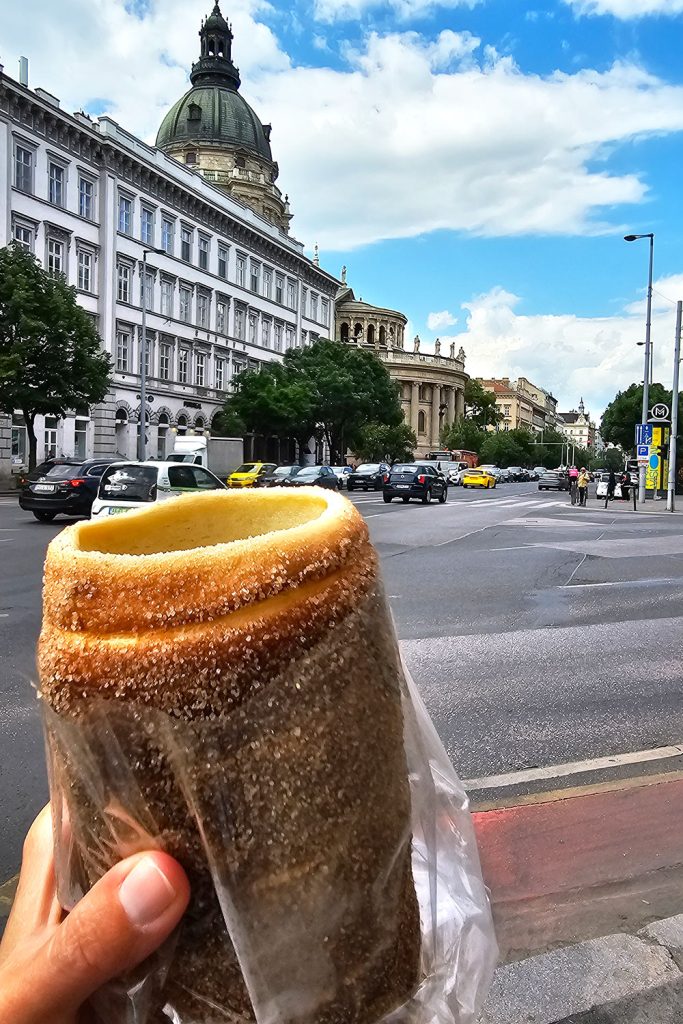 chimney cake bought in Budapest