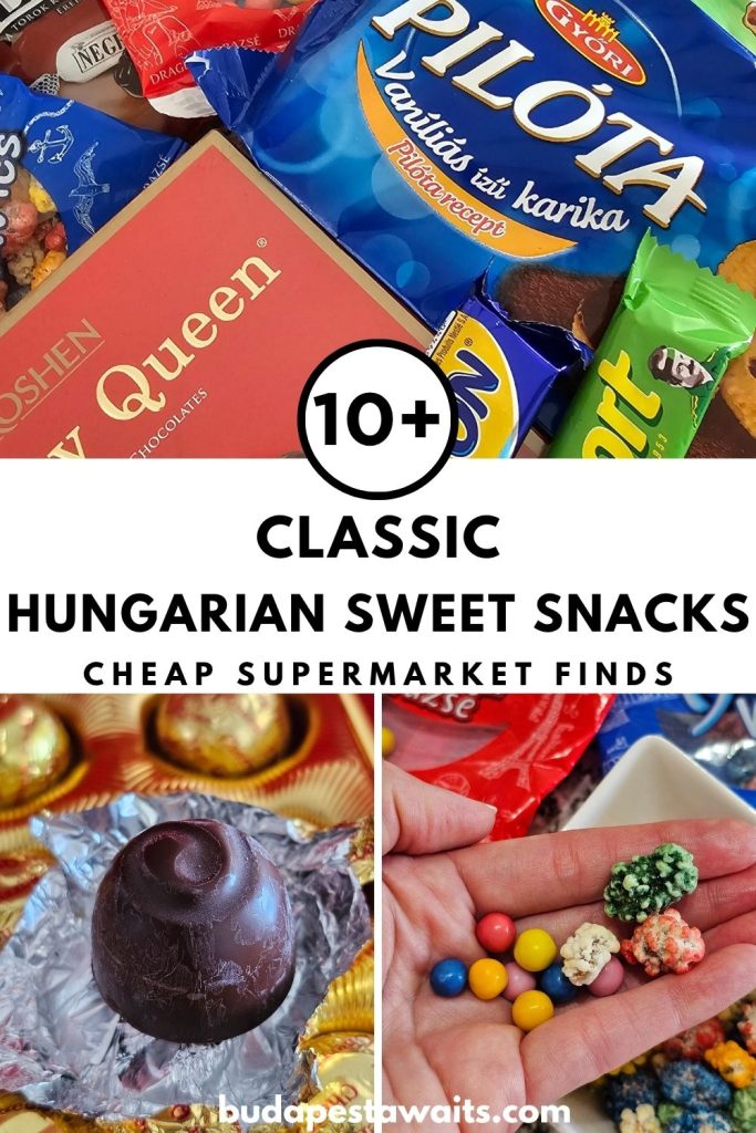 collage photo of some hungarian sweet snacks