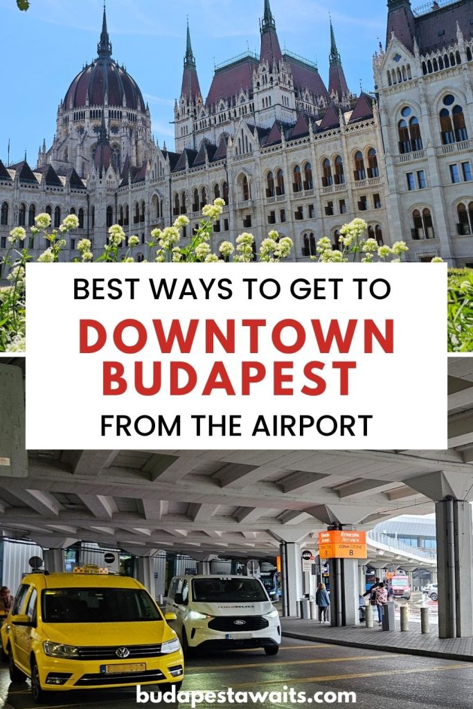 taxi and shuttle bus at Budapest aiport