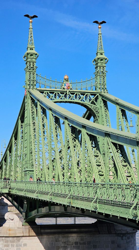 the pillars of the Liberty Bridge