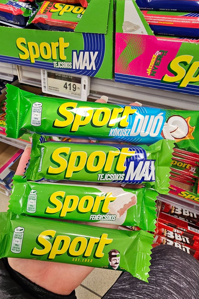 Sport chocolate bar variations available in supermarkets