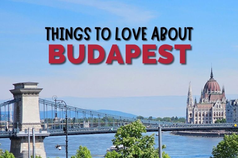 view of the Chain Bridge and the Parliament in Budapest Hungary