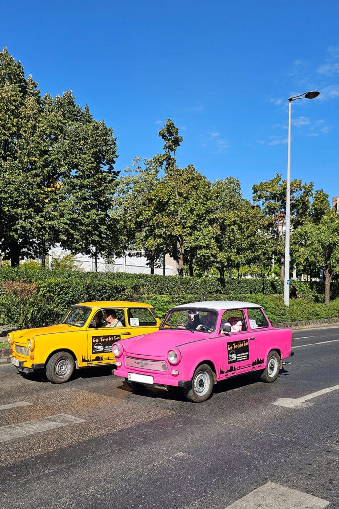 vintage Trabant cars in Budapest