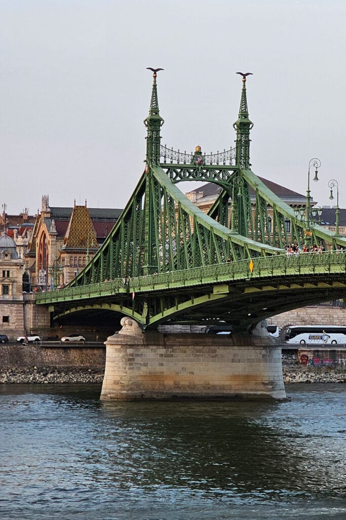 Liberty Bridge and the Great Market Hall in the background