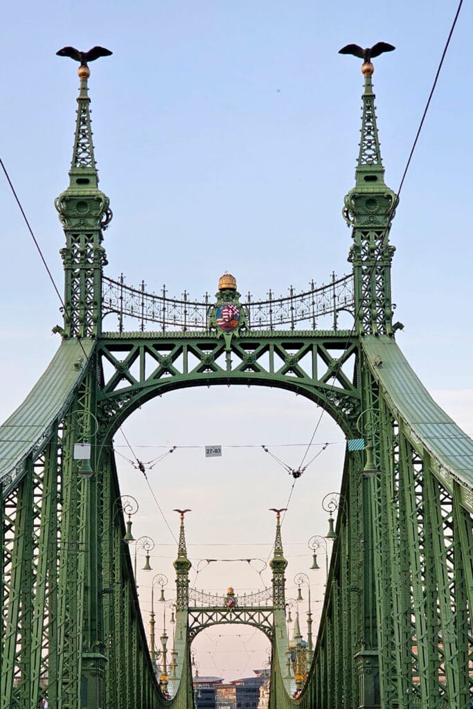the iconic national symbols of Liberty Bridge