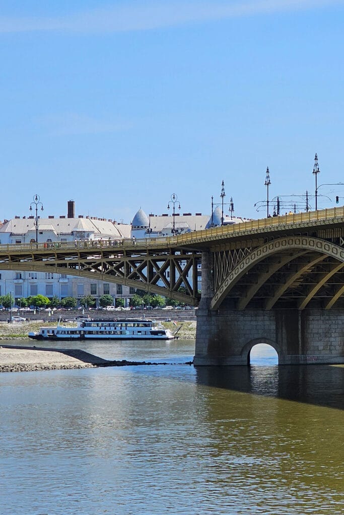 tunnel in the pillar of Margaret Bridge that becomes visible when the water is low