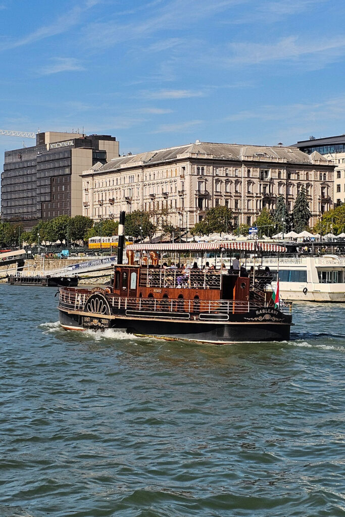 Hableány paddle steamer boat on a daytime cruise