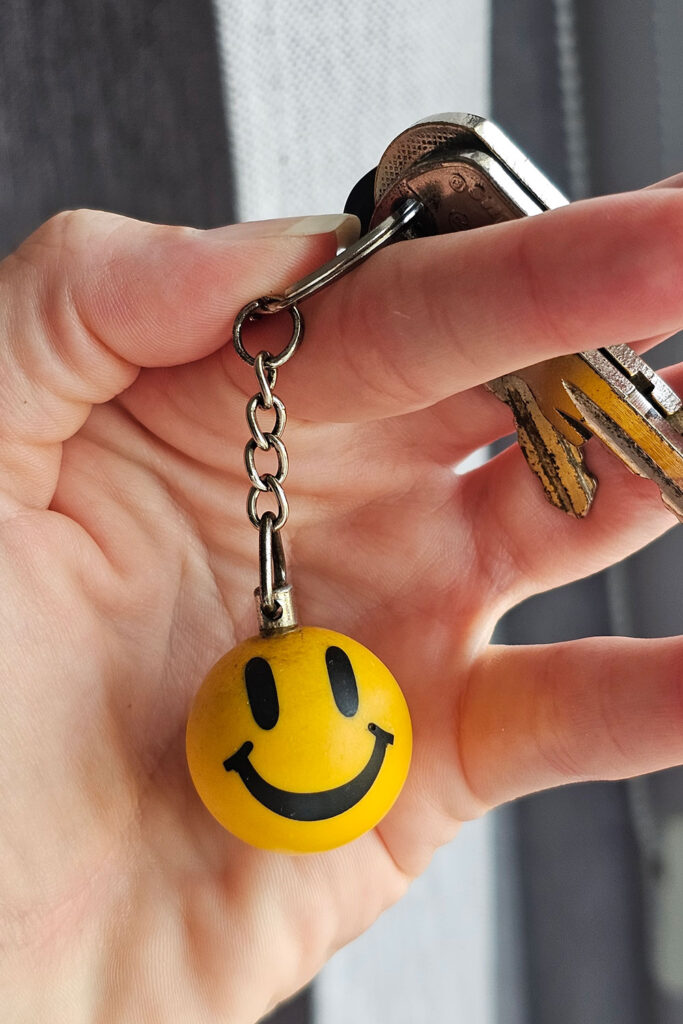 smiley keychain