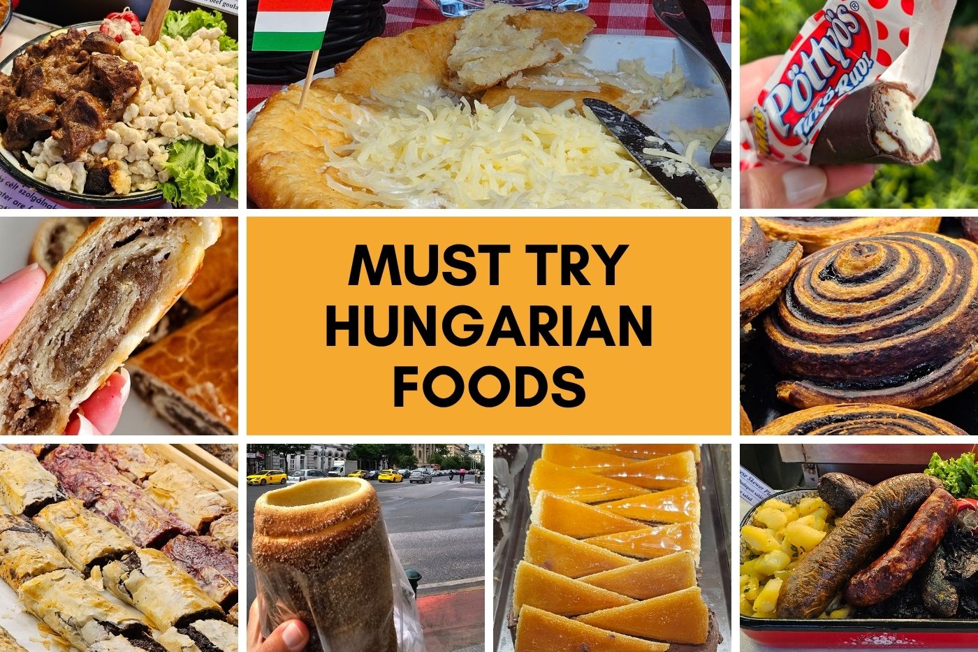 photos of various Hungarian foods