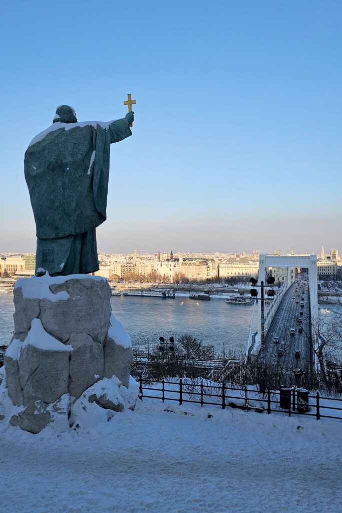 St. Gerard Sagredo Statue lookout point on Gellért Hill