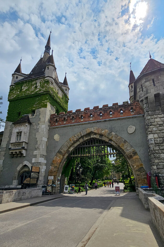 Vajdahunyad Castle entrance gate